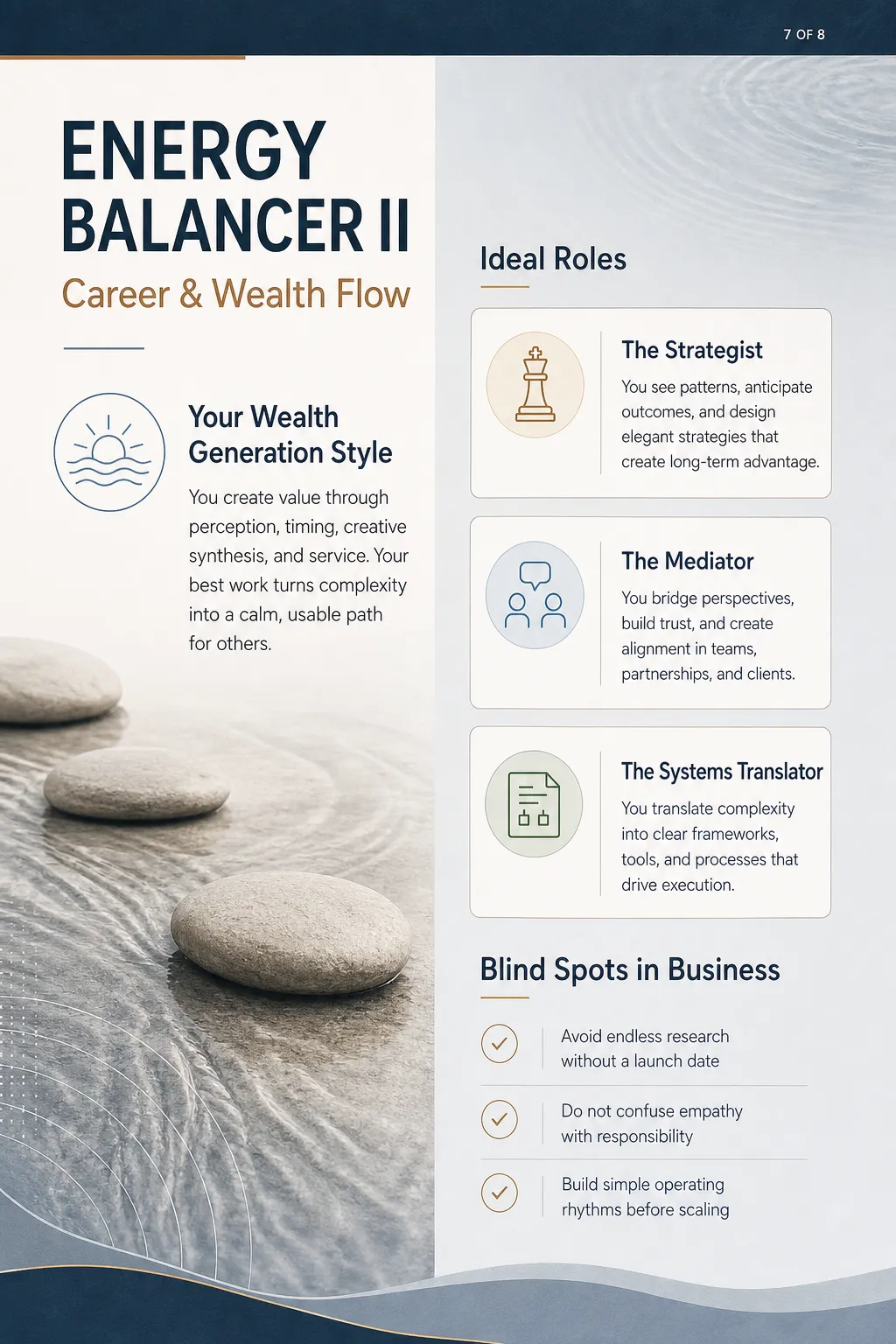 Professional Career Flow with Five Elements